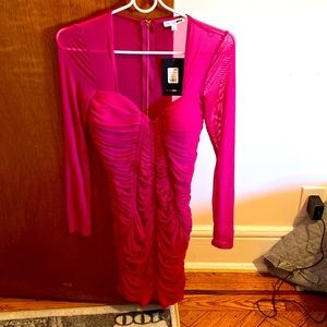 Fashion nova long sleeve mesh dress